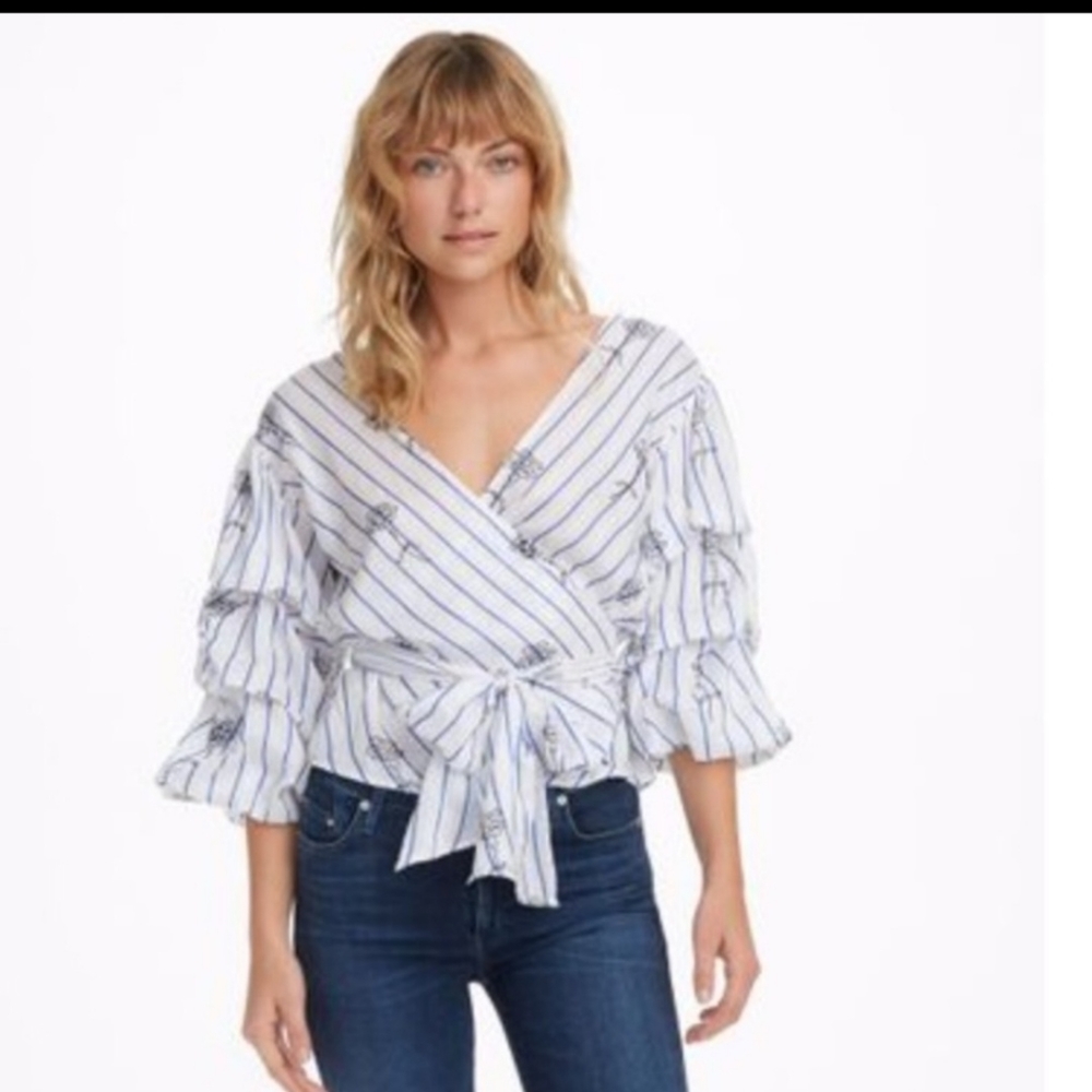 Club Monaco Crop Bell Sleeves